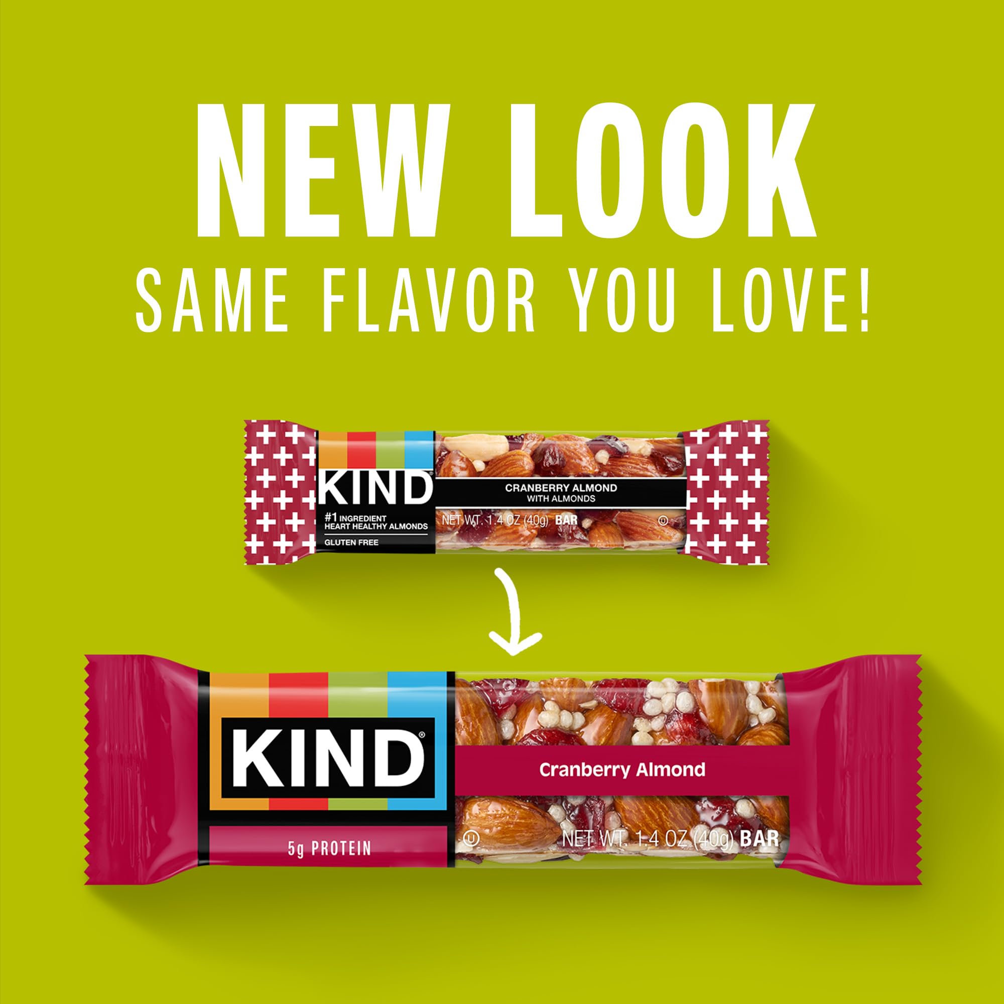Kind gluten-free and Non-GMO label indicating clean snacking