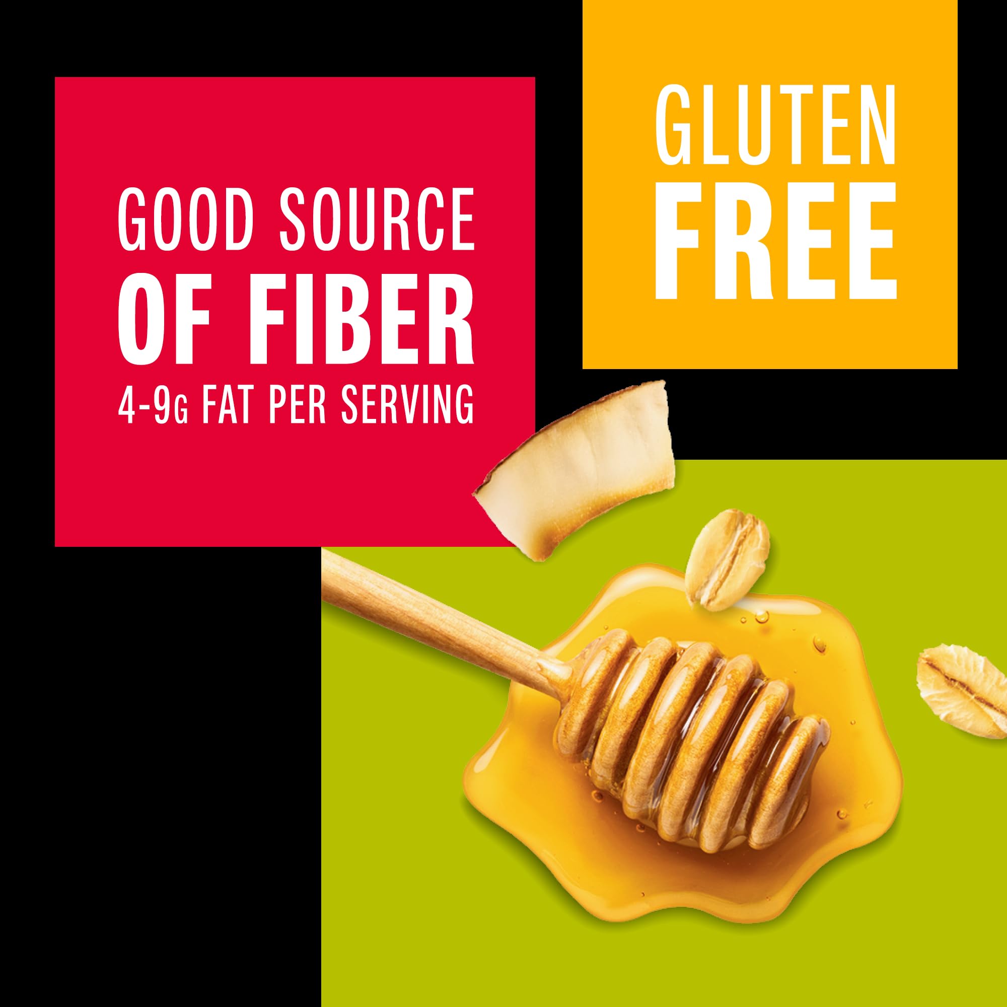 KIND gluten-free packaging highlights the five-grain blend for mindful snacking