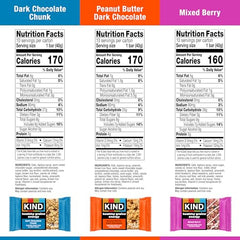 KIND Healthy Grains Energy Bars Peanut Butter Dark Chocolate bar highlighting creamy peanut butter flavor