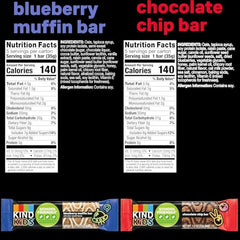 KIND Kids blueberry muffin bars close-up showing soft texture with real fruit.
