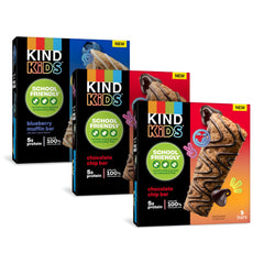 KIND Kids variety pack packaging highlights gluten-free, peanut-free bars for school snacks.