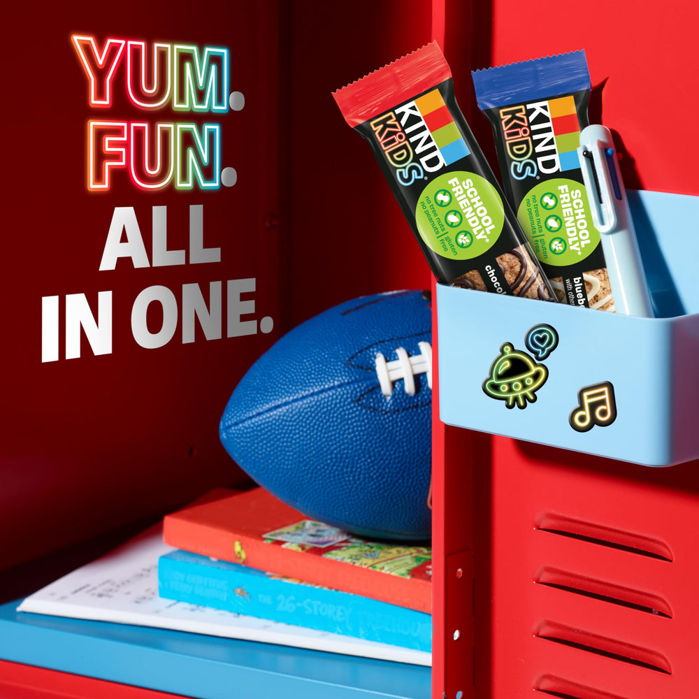 KIND Kids bars use whole grain oats and offer 5 g protein per bar.