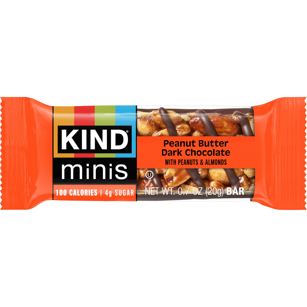 KIND Mini Bars on-the-go: grab-and-go snack with heart-healthy almonds.
