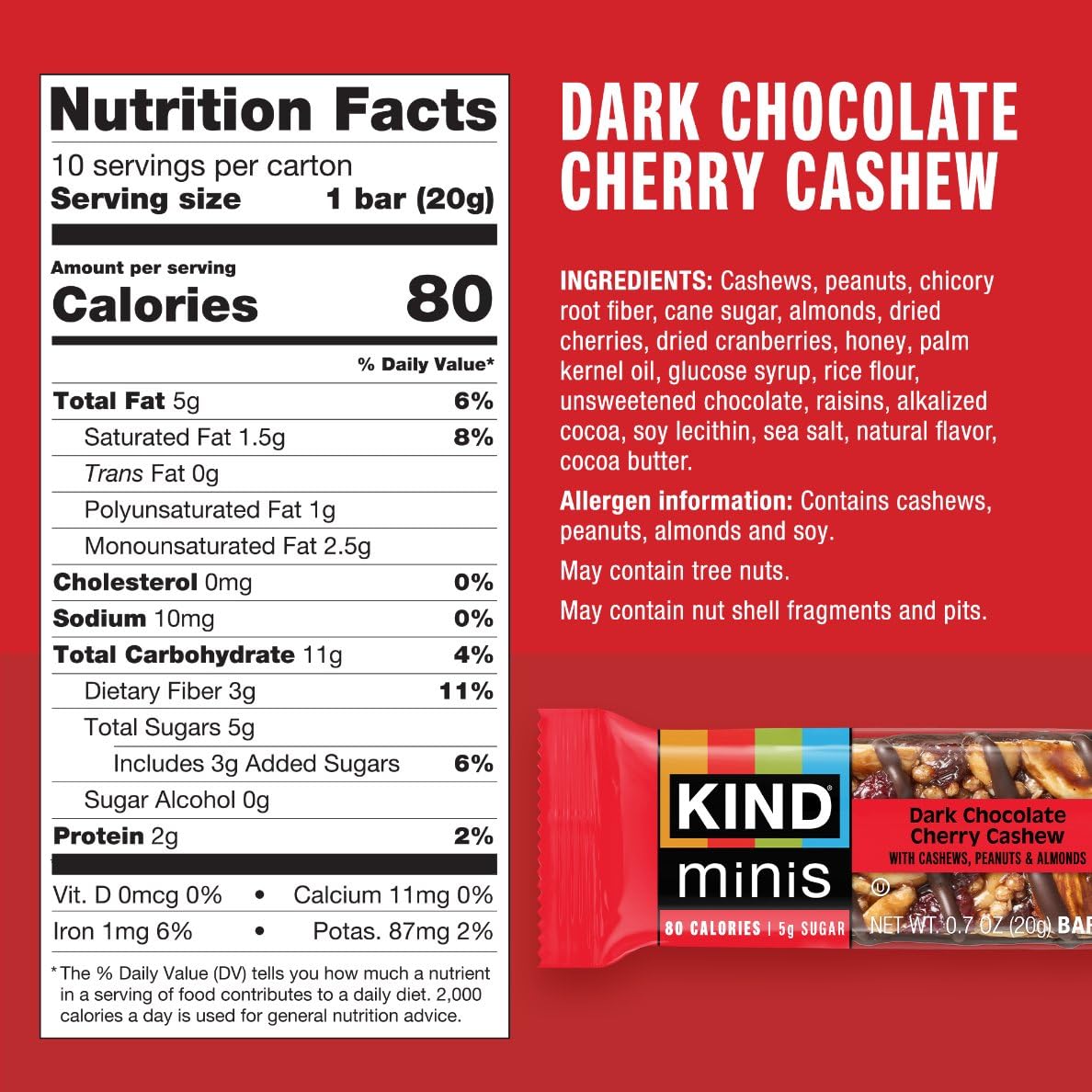 KIND Minis snack pack features individually wrapped bars for portability.