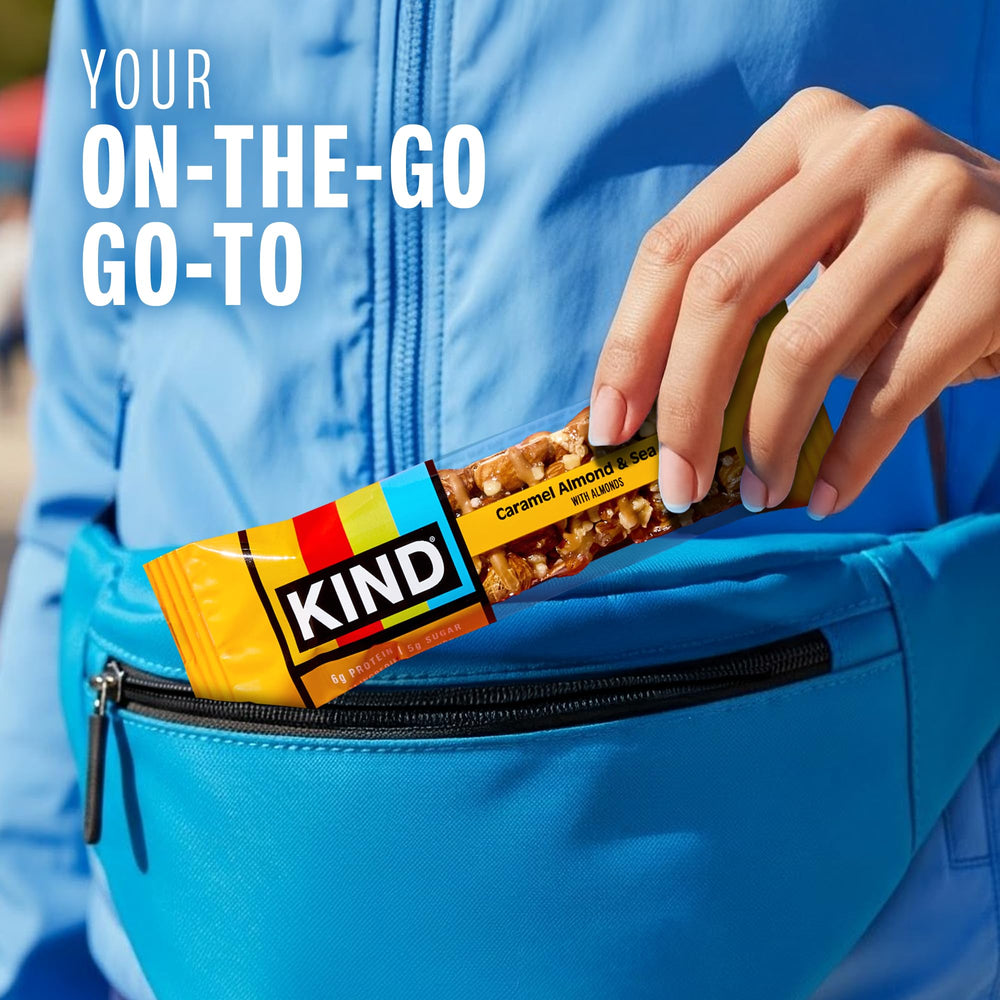 KIND Peanut Butter Dark Chocolate bar emphasizes peanut protein and chocolate pairing.