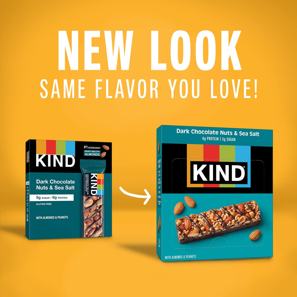 KIND sea salt and chocolate bar ready-to-enjoy crunch anytime.