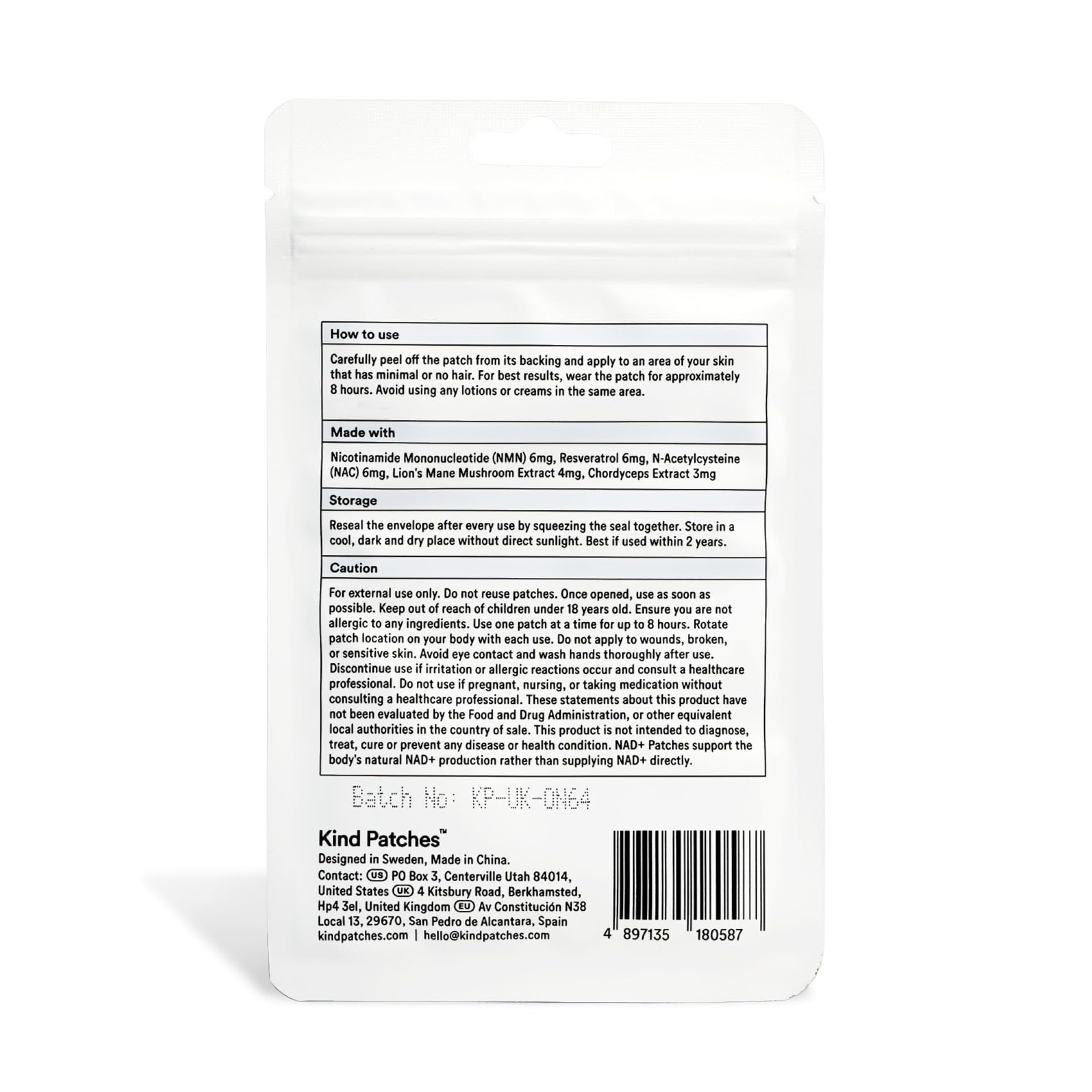 Kind Patches NAD Plus 60-count per pack illustration