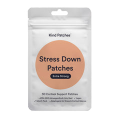 Kind Patches Stress Down patch on arm showing easy daily wear