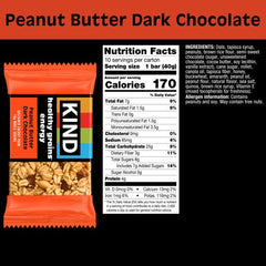 KIND energy bar close-up with creamy peanut butter and chocolate chunks
