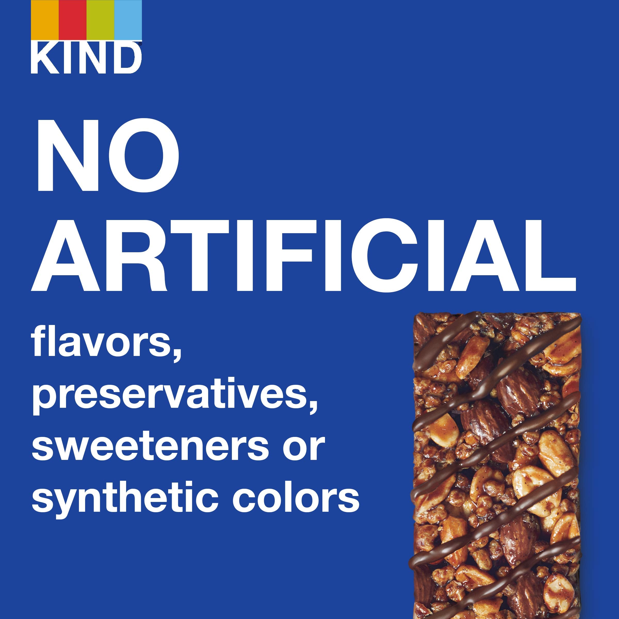 KIND Protein Bar nutrition facts showing 12g plant protein and gluten-free recipe.