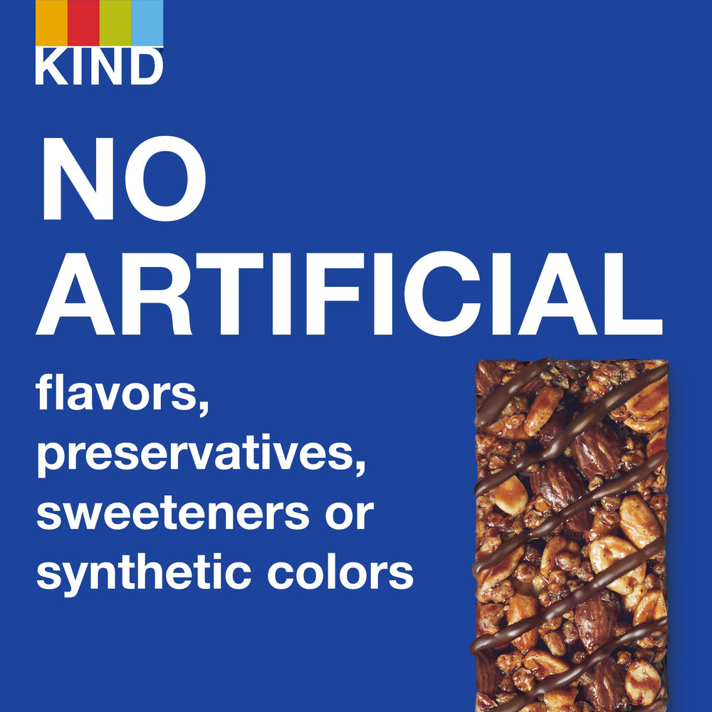 KIND Protein Bar nutrition facts showing 12g plant protein and gluten-free recipe.