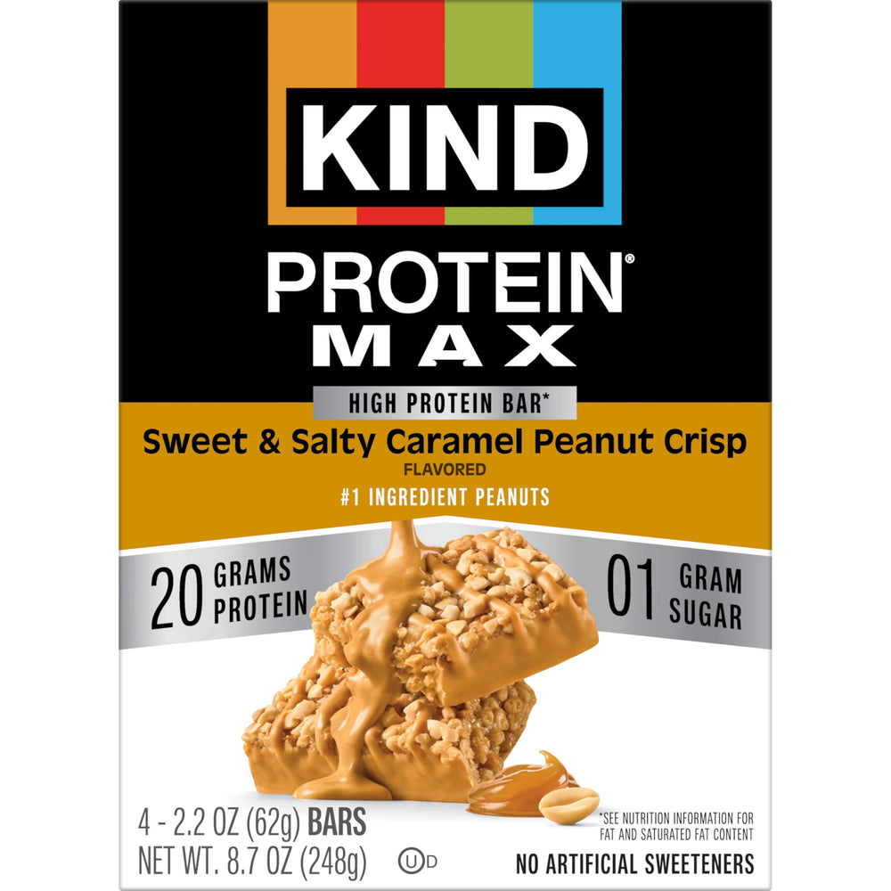 Nutrition facts highlight 20g protein per bar.