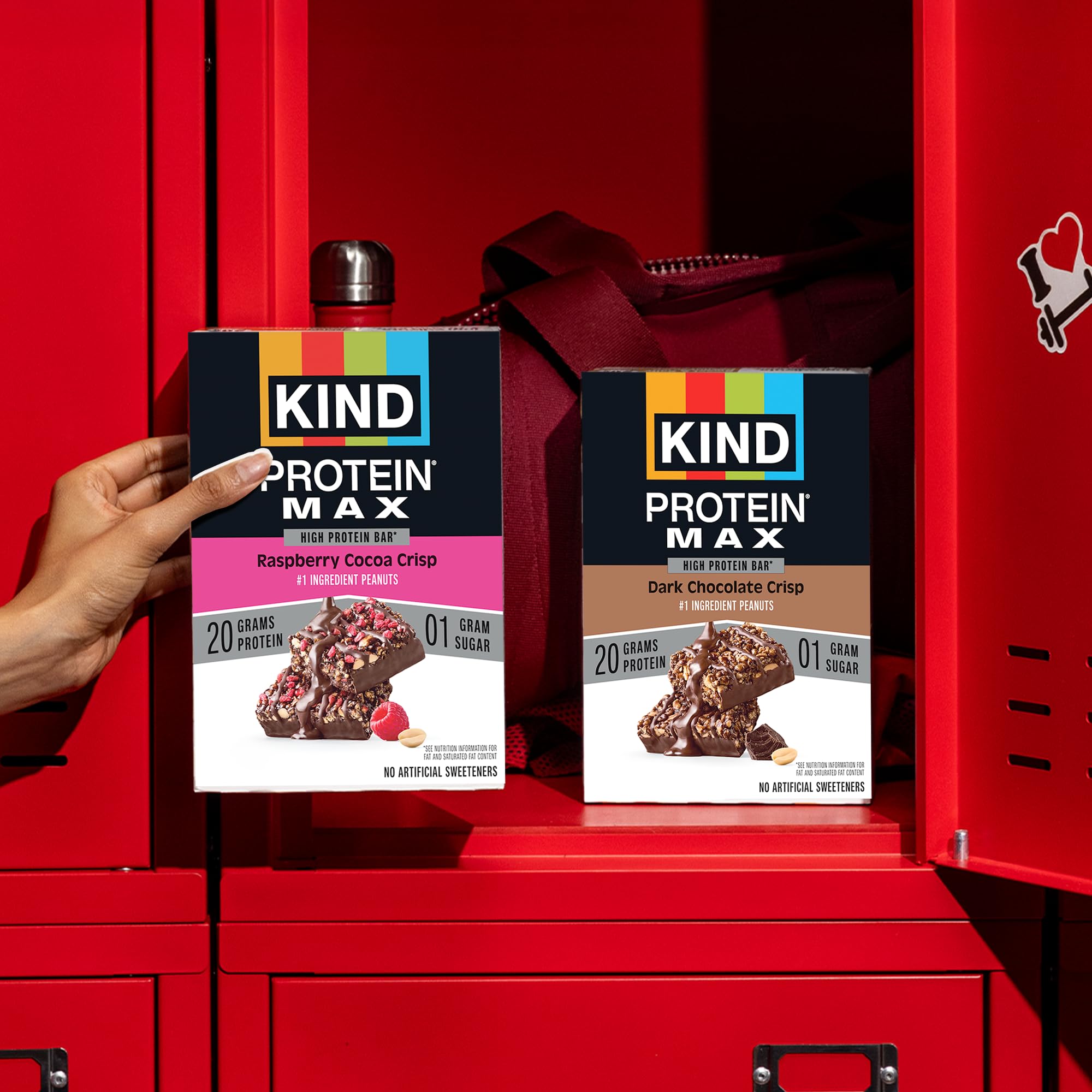 Box of KIND Protein MAX bars ready for daily meals.