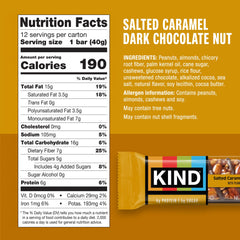 Closeup of KIND bar showing nuts and dark chocolate for crunch.