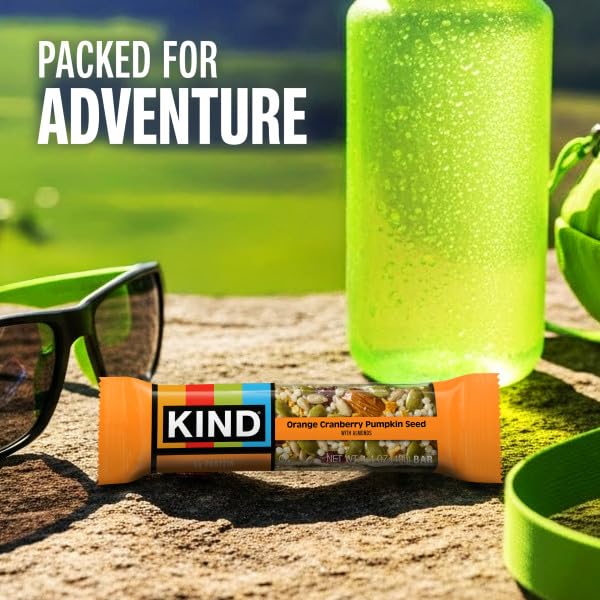 Gluten-free badge on a KIND Seeds bar for on-the-go snacking.