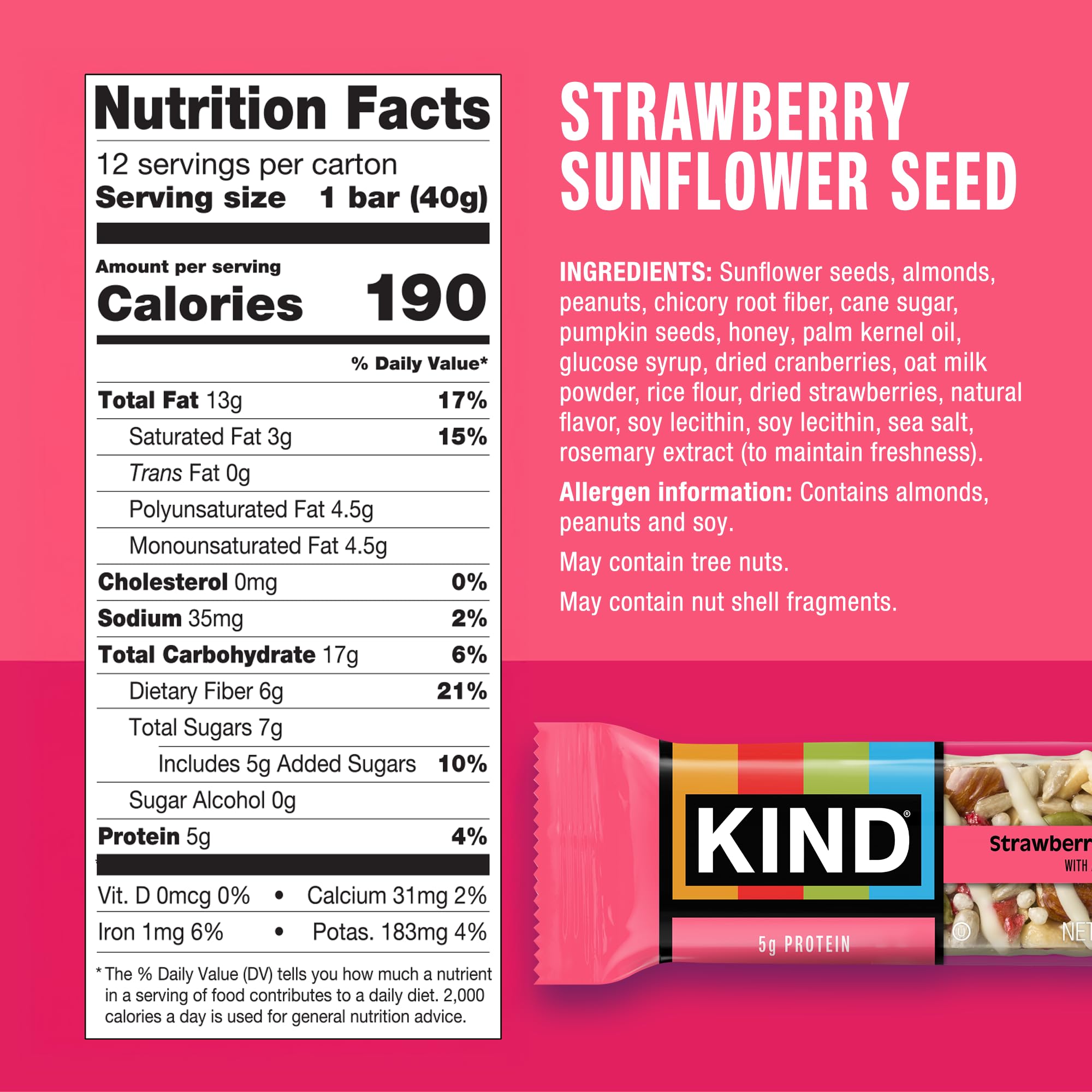KIND Seeds Fruit & Nuts bar in package, ideal travel snack.