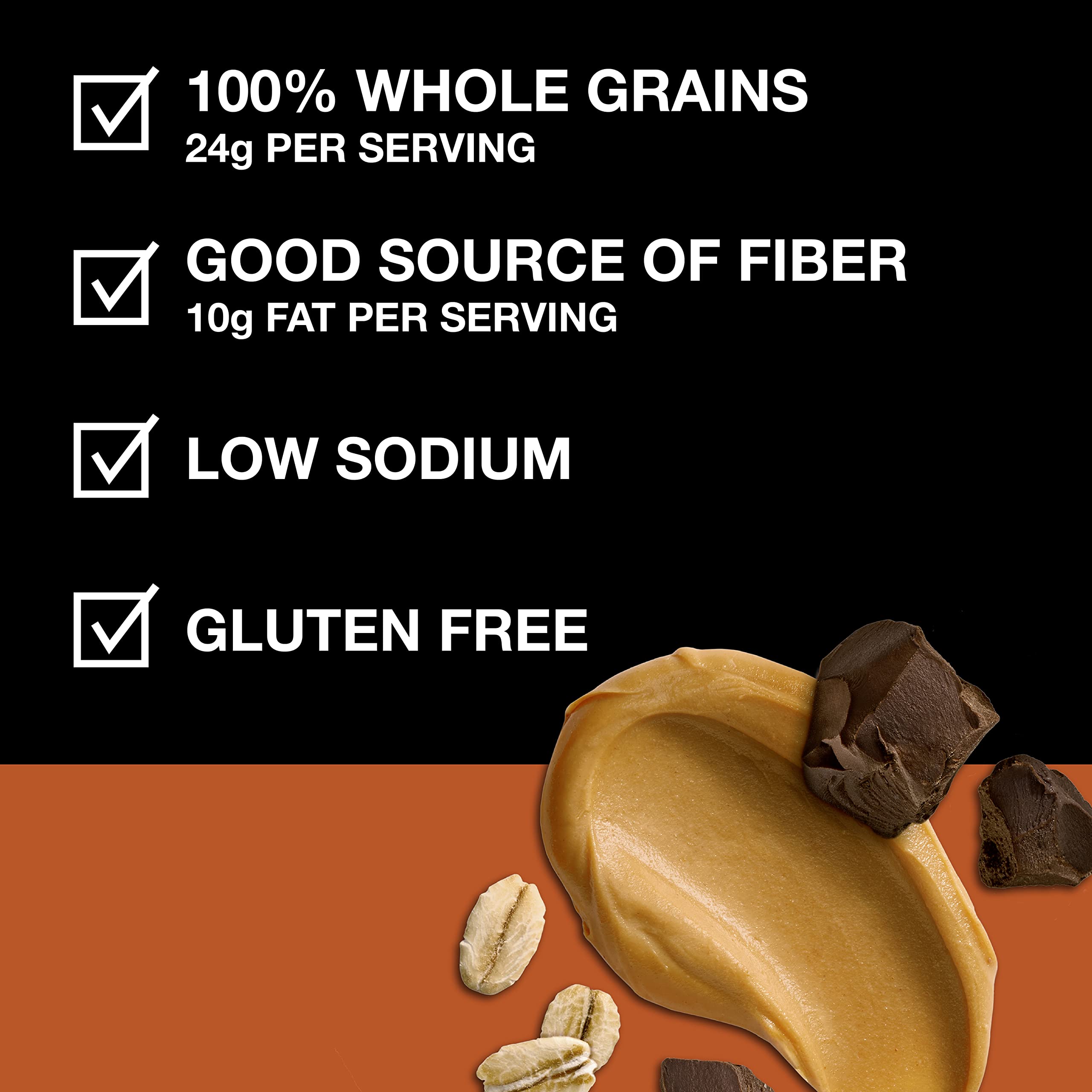 Whole grain oats and Non-GMO ingredients highlight KIND Soft Baked Granola.