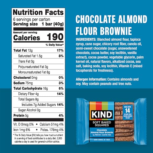 KIND Soft Baked Squares drizzle close-up highlights creamy chocolate topping.