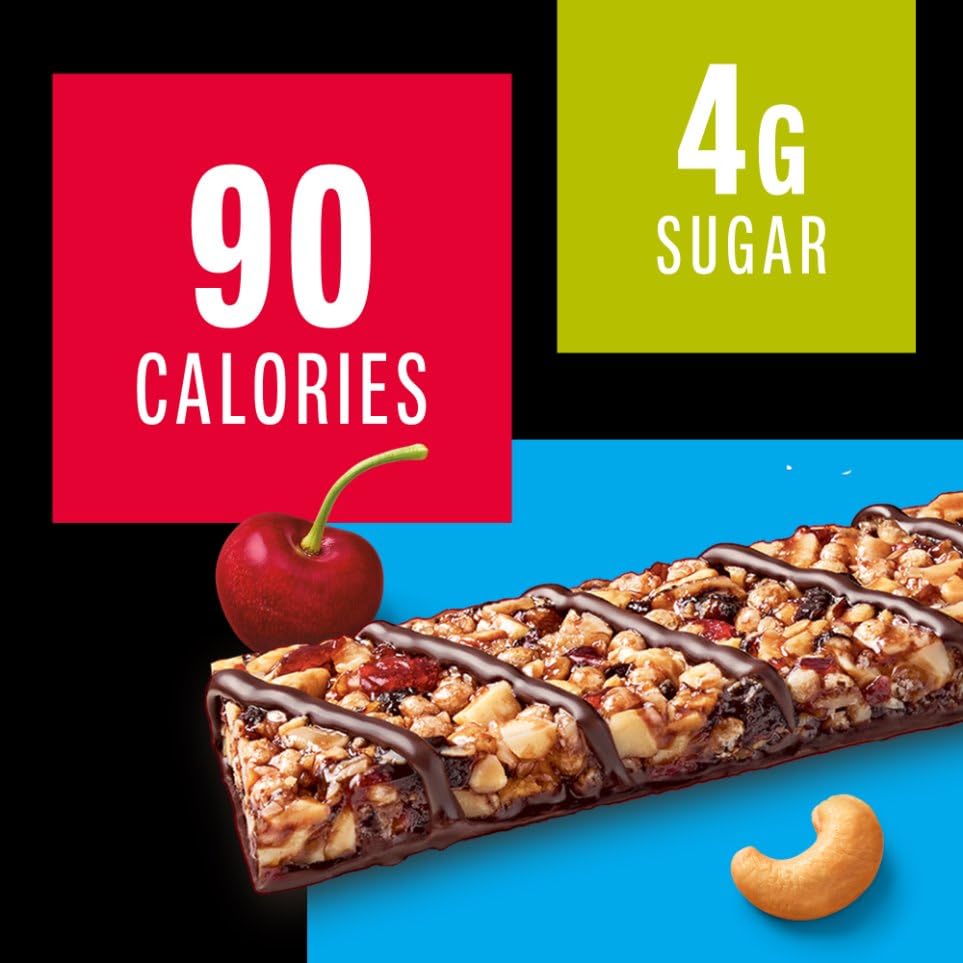 KIND THINS Dark Chocolate Cherry Cashew Bar arrives individually wrapped for easy portions