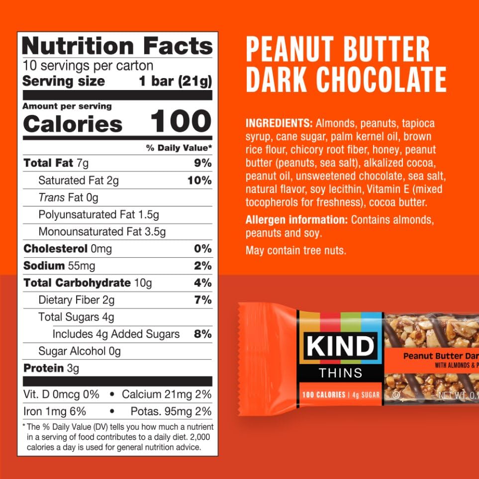 Kind Thins drizzle close-up; rich chocolate and cashew crunch.