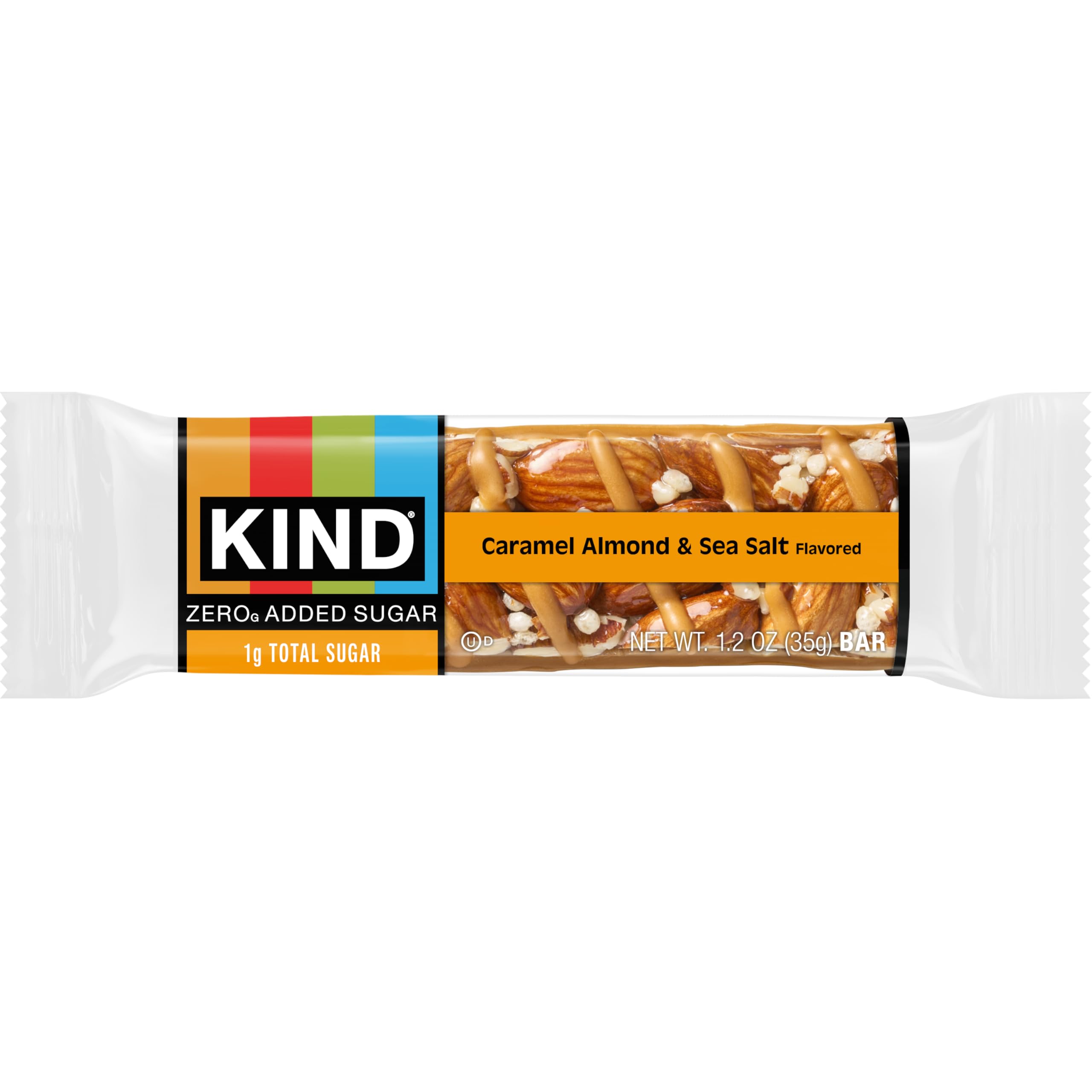 Hand holding a KIND ZERO bar ready for on-the-go energy.