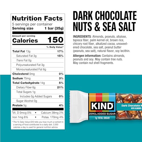 KIND bar close-up with dark chocolate drizzle, showcasing flavor.