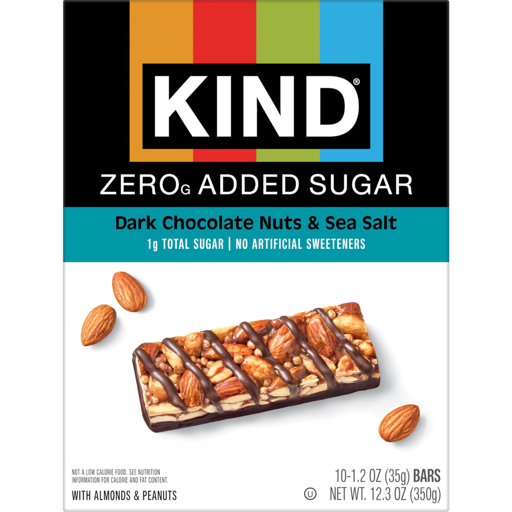 KIND Zero Added Sugar Bars individually wrapped for portable mid-day fueling