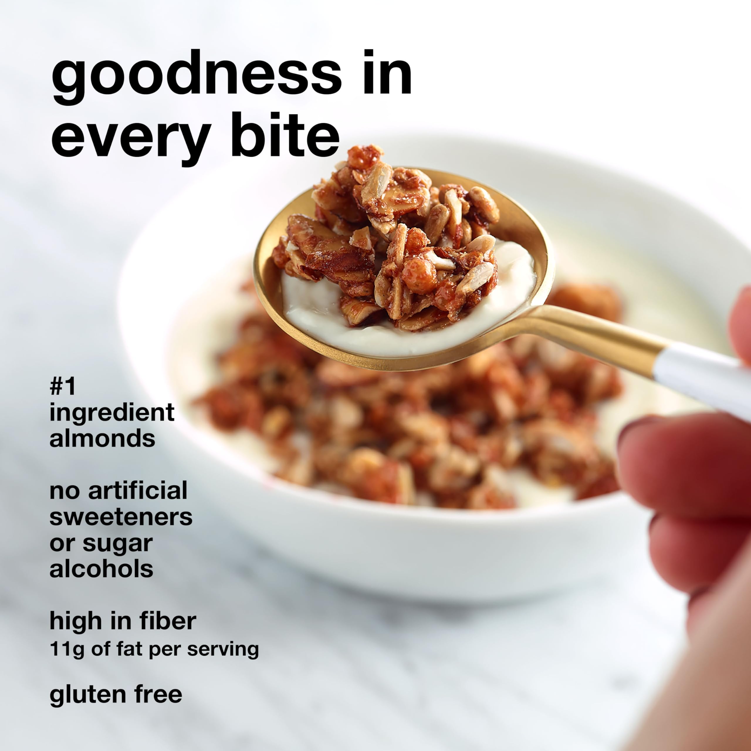 KIND Zero Added Sugar Granola on-the-go snack pouch, resealable for convenience.
