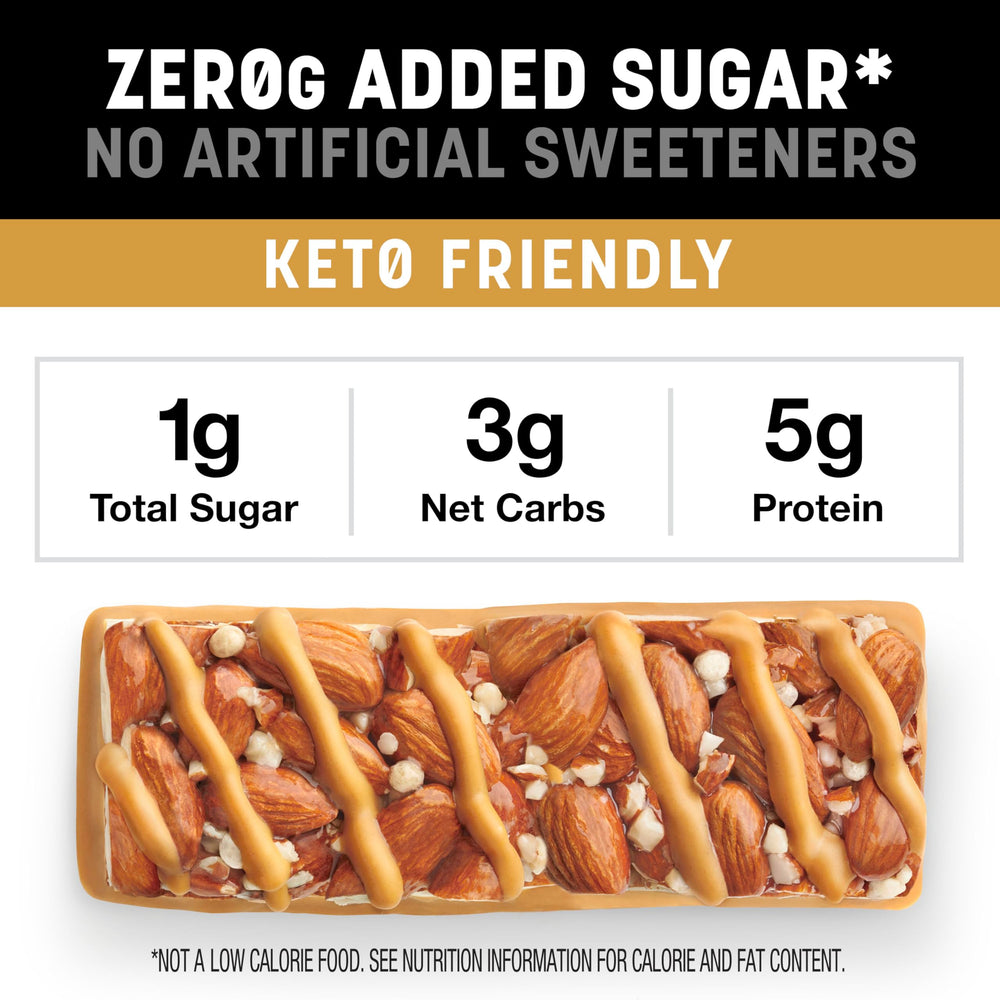 KIND ZERO bar between meetings, a convenient keto-friendly snack.