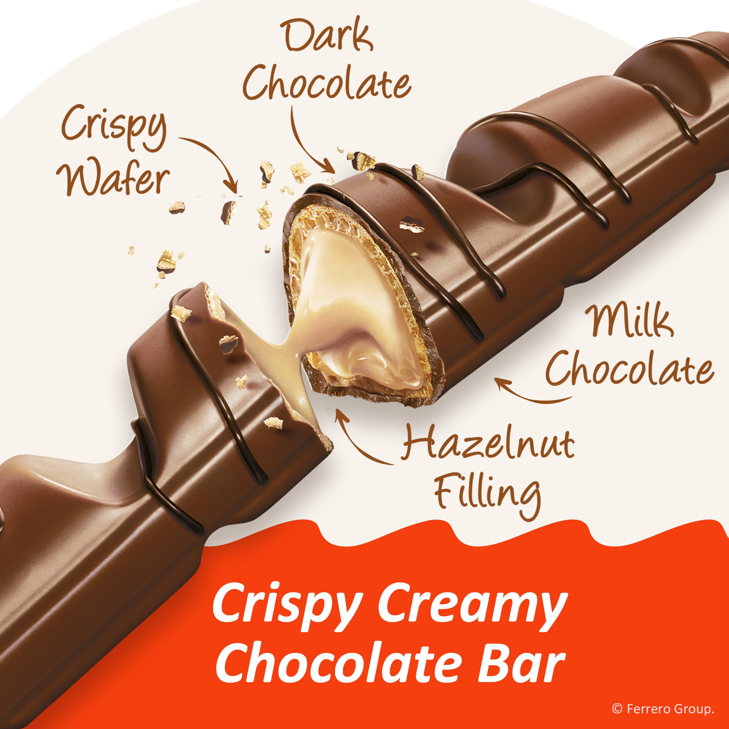 Kinder Bueno crispy wafer texture adds contrast to chocolate cravings