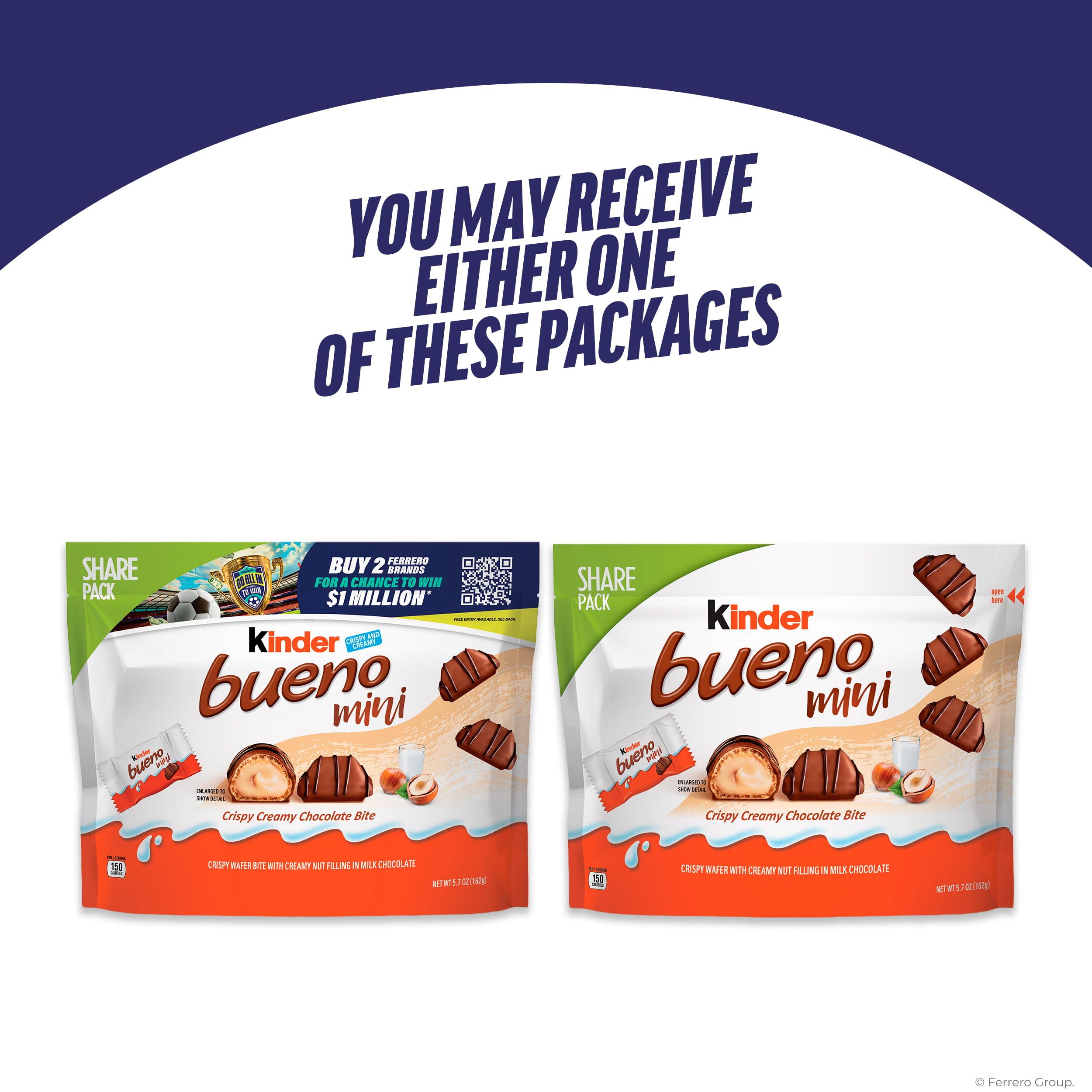 Game day pack of Kinder Bueno minis for halftime celebrations.