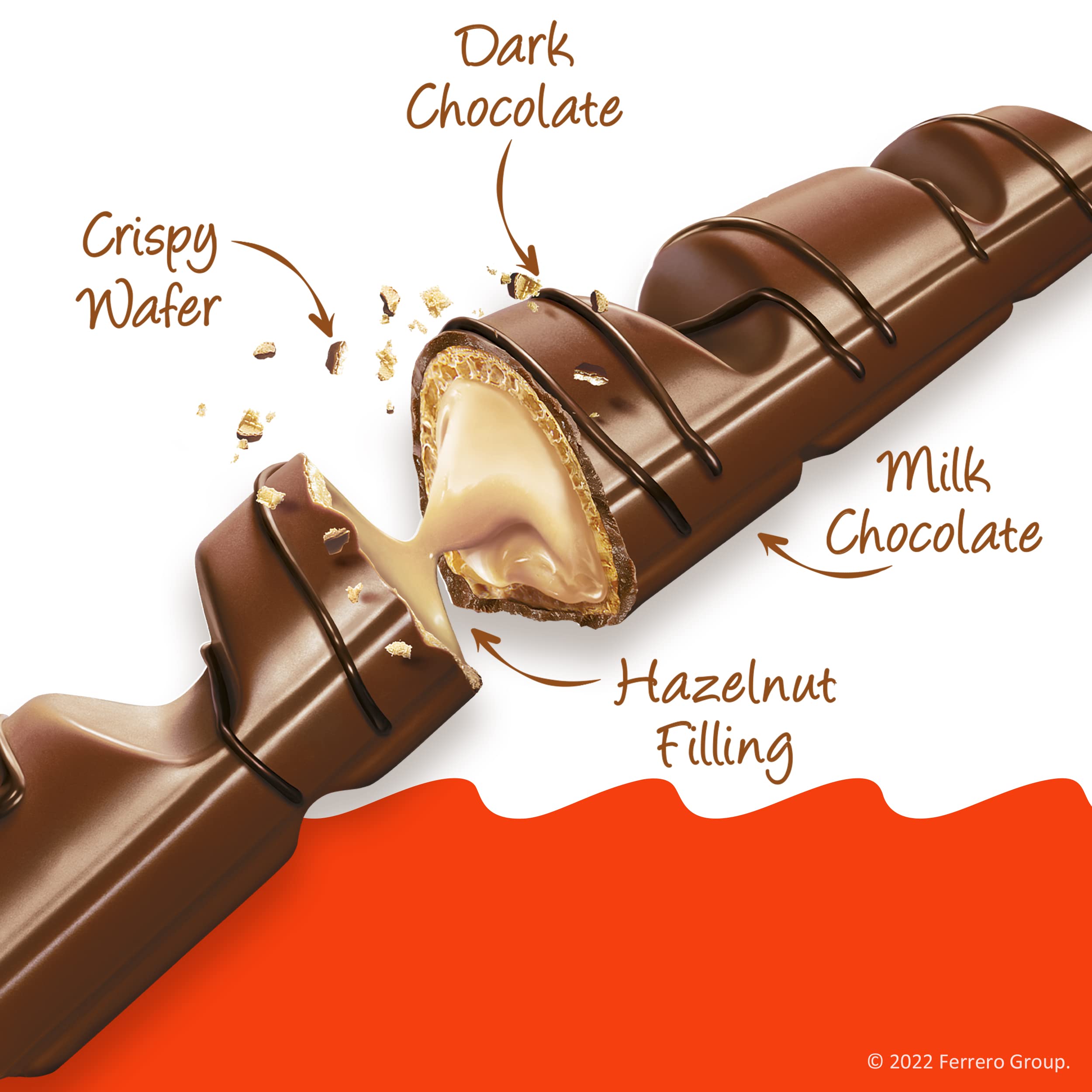 Individually wrapped Kinder Bueno bars for on-the-go snacking.