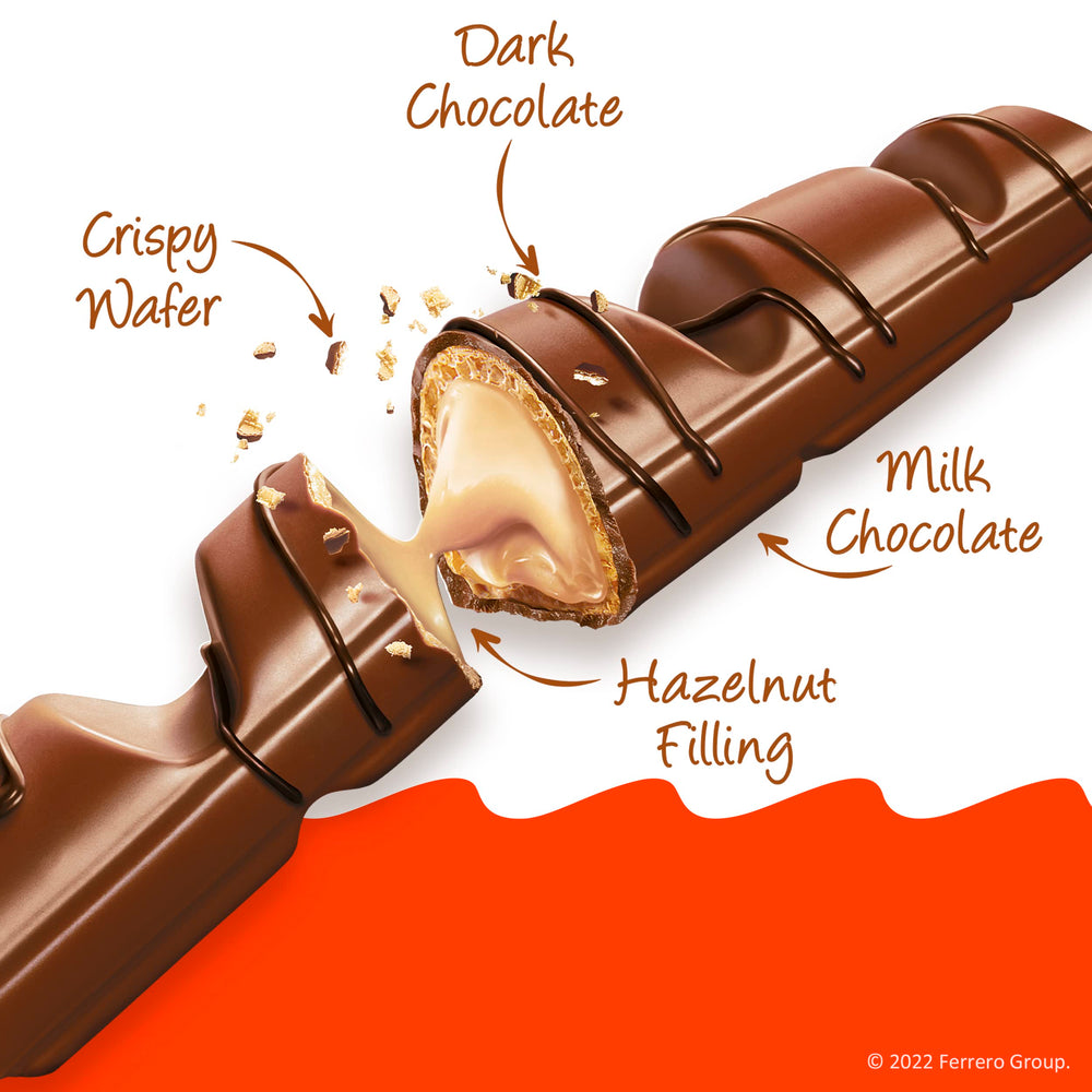 Individually wrapped Kinder Bueno bars for on-the-go snacking.