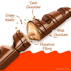 Individually wrapped Kinder Bueno bars for on-the-go snacking.
