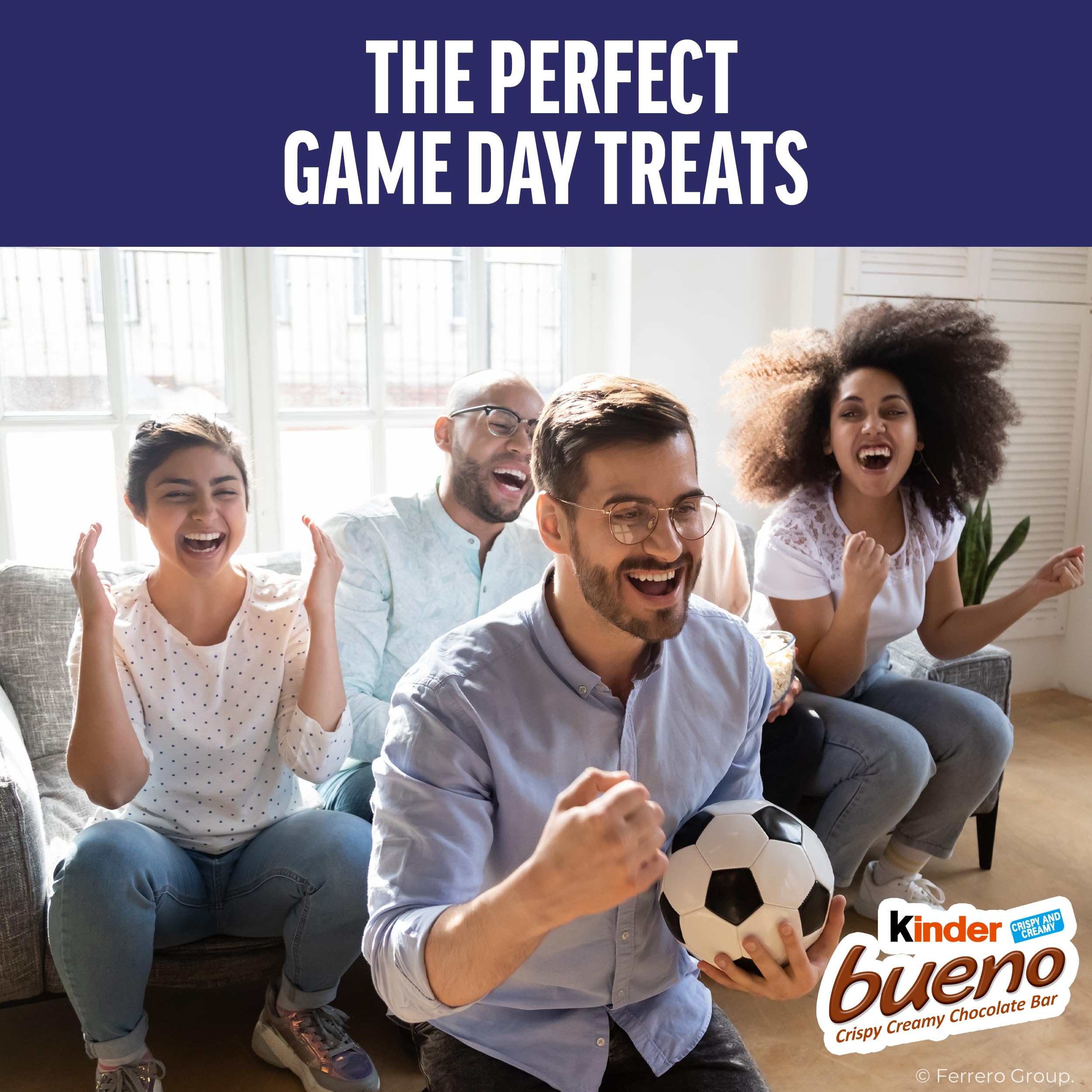Individually wrapped Kinder Bueno minis for convenient snacking on the go.
