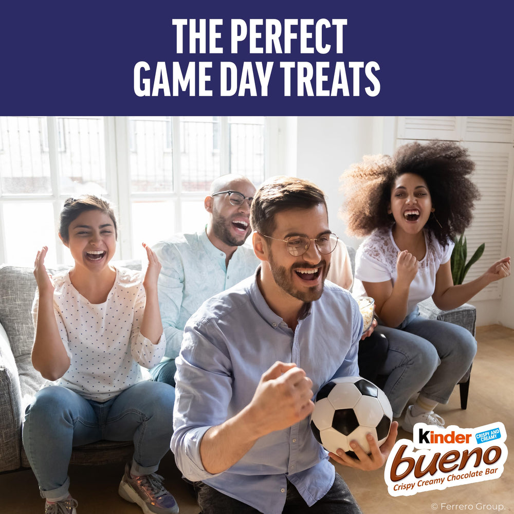 Individually wrapped Kinder Bueno minis for convenient snacking on the go.
