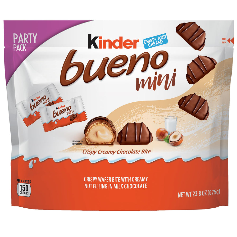 Kinder Bueno Mini bites wrapped for easy sharing at parties