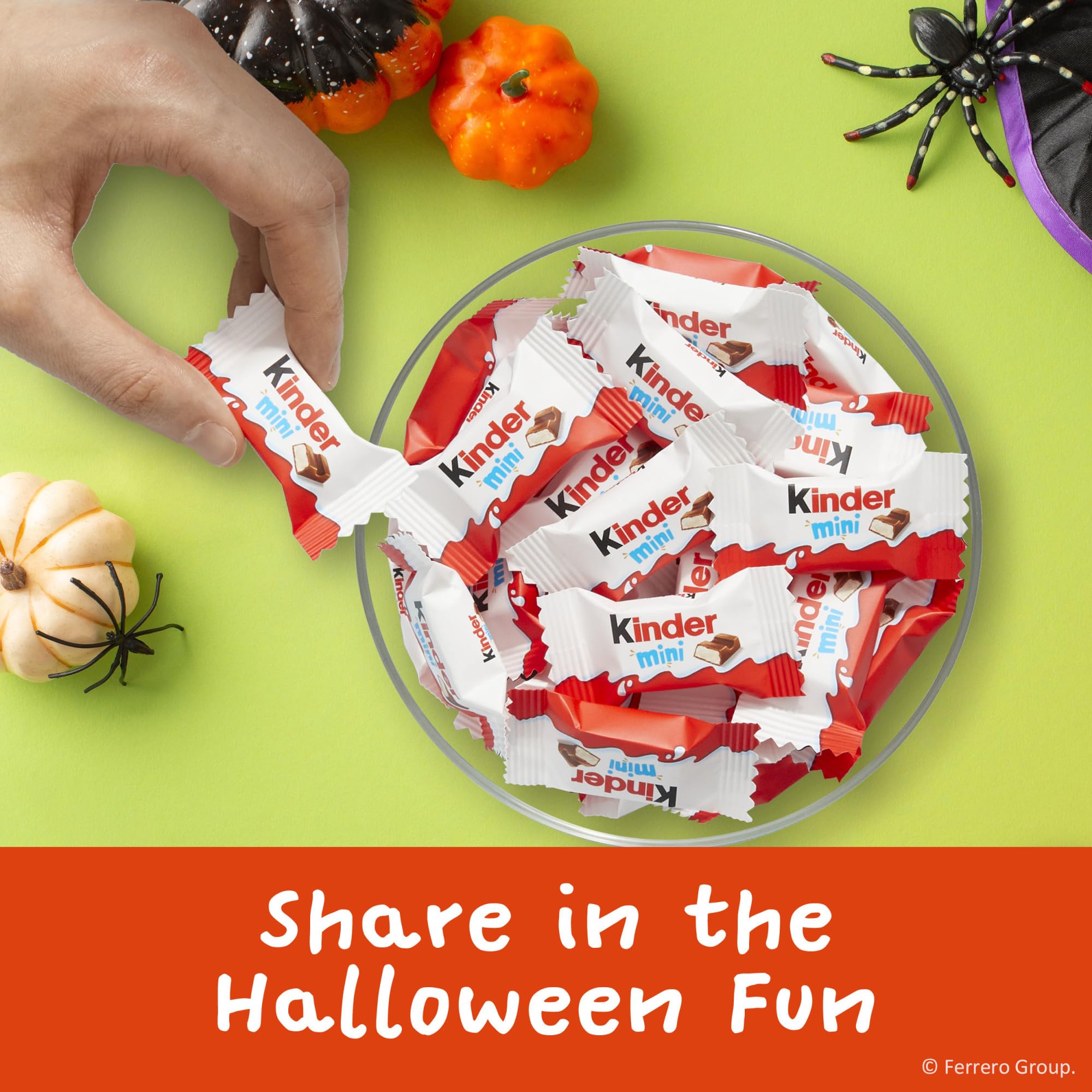 Close-up of creamy milky filling in Kinder Chocolate Minis