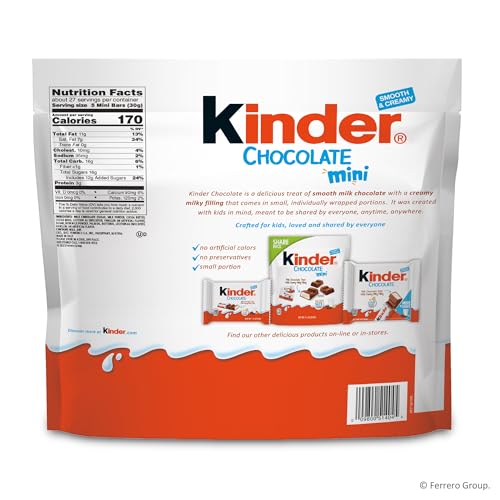 Kinder Chocolate Minis individually wrapped for easy on-the-go snacking