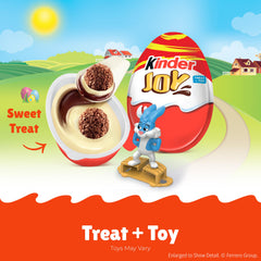 Kinder Joy eggs two-sided design with treat and toy sparks curiosity.