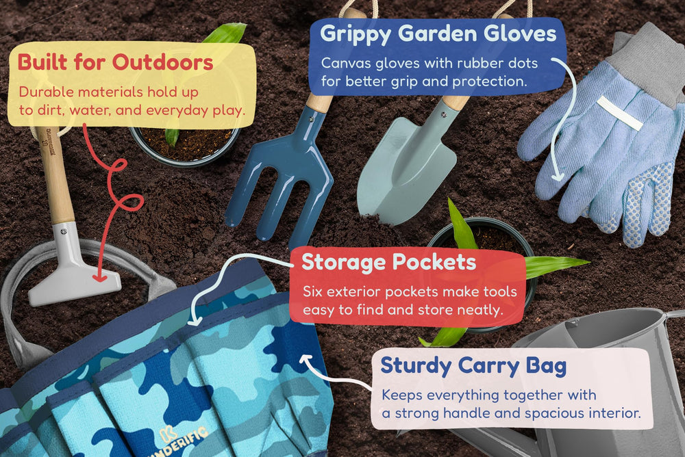 Kinderific Camo Quest gloves for safe outdoor play