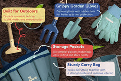 Kinderific rake helping kids cultivate motor skills during garden chores