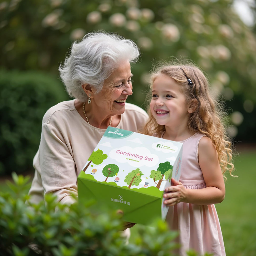 Kinderific gardening set shovel designed for small hands and easy digging.