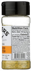 KINDER'S Organic Caramelized Onion Butter Seasoning label closeup highlights clean ingredients for confident cooking.