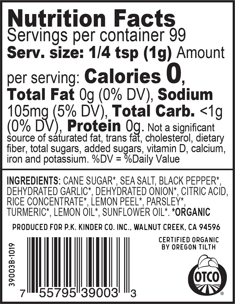 Kinder's Organic Cracked Pepper and Lemon on chicken dish adds bright citrus kick.