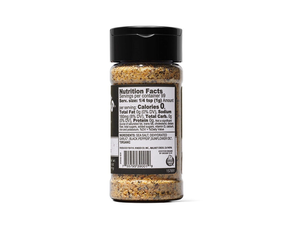 Kinder's Organic The Blend cracked pepper close-up for robust flavor.