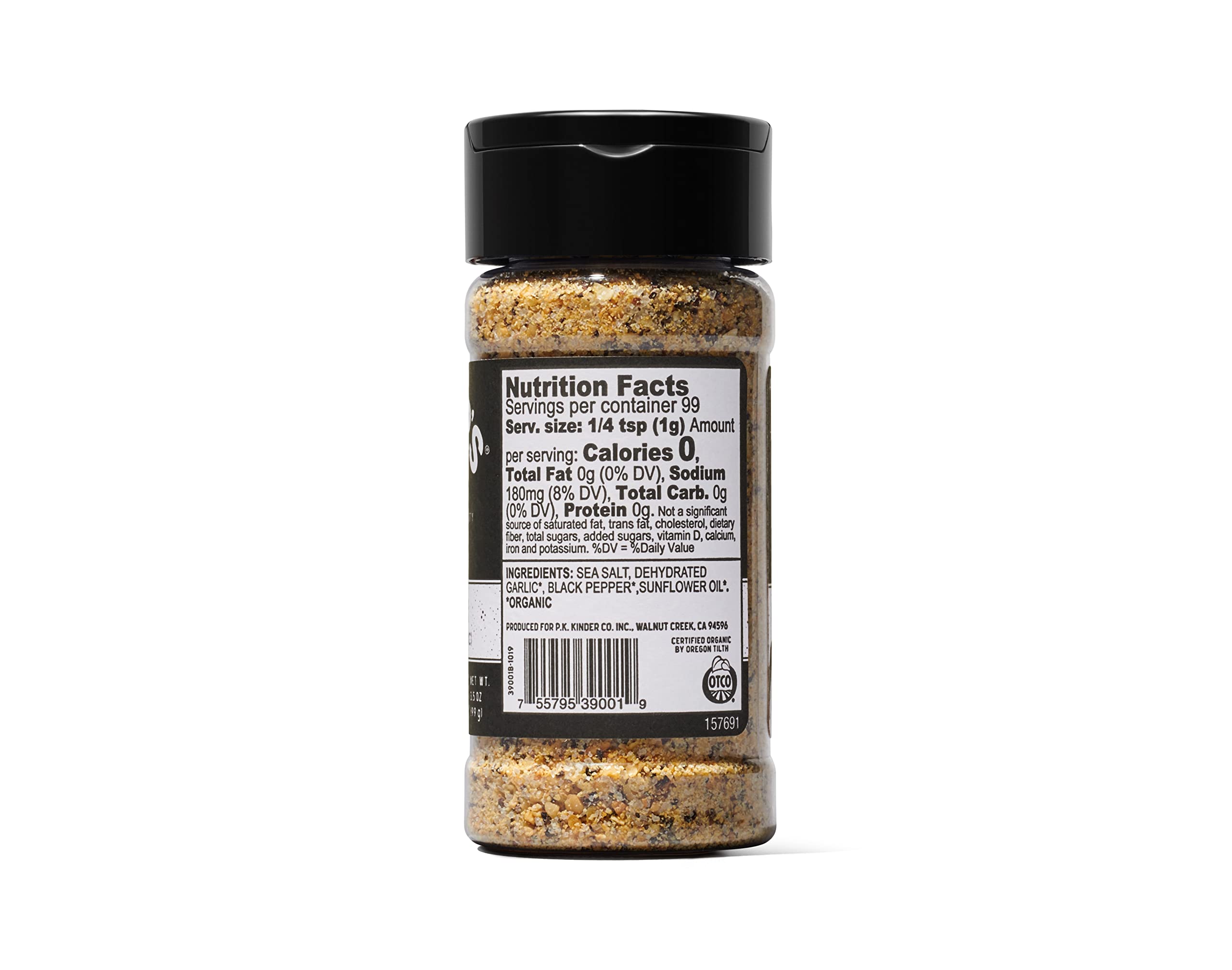 Kinder's The Blend shaker top shown for quick, even flavor.