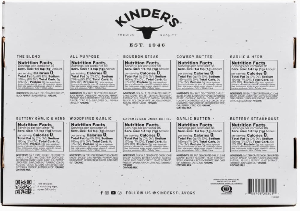 Kinder's Flavor Rack 38.8-oz value pack, perfect for bulk meal prep and family dinners.