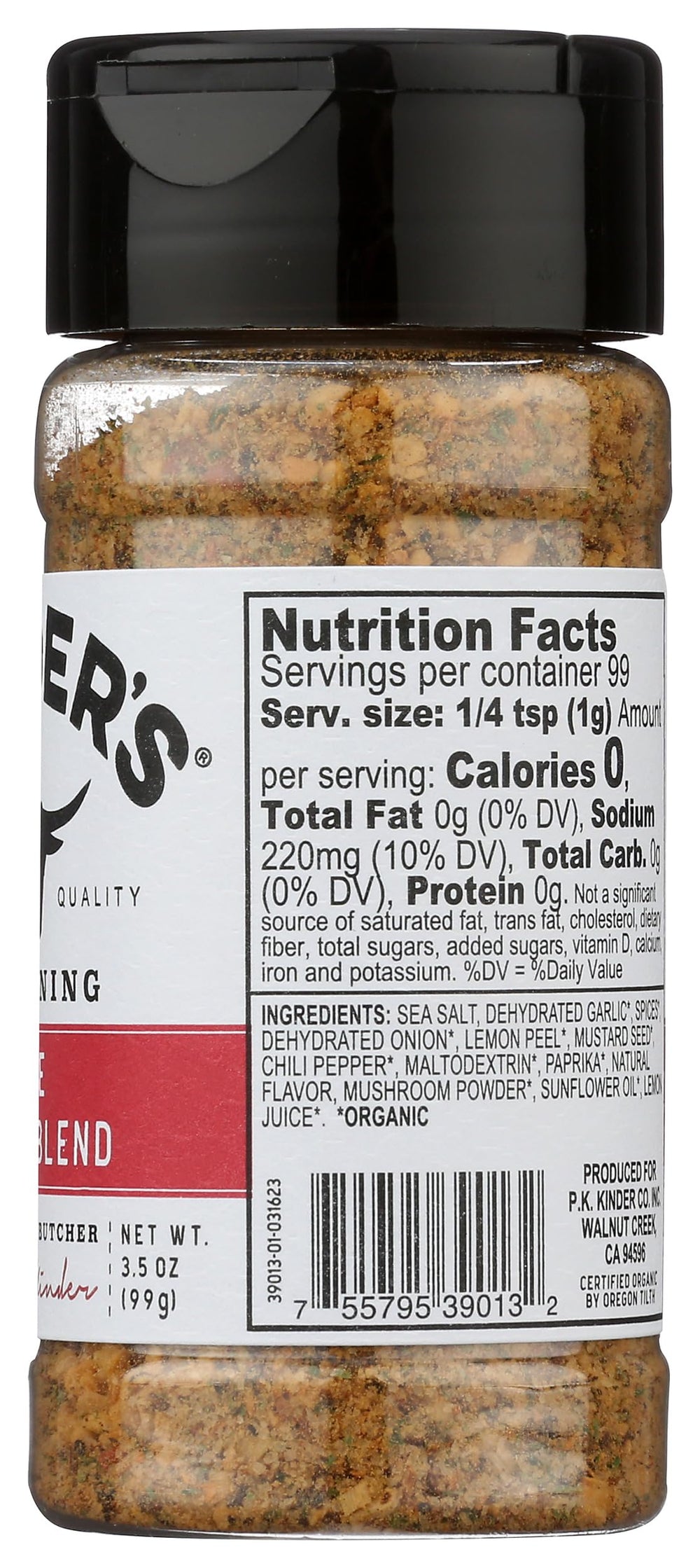 Kinders Organic The Steak Blend Seasoning on vegetables adds smoky, herb-forward lift to meals