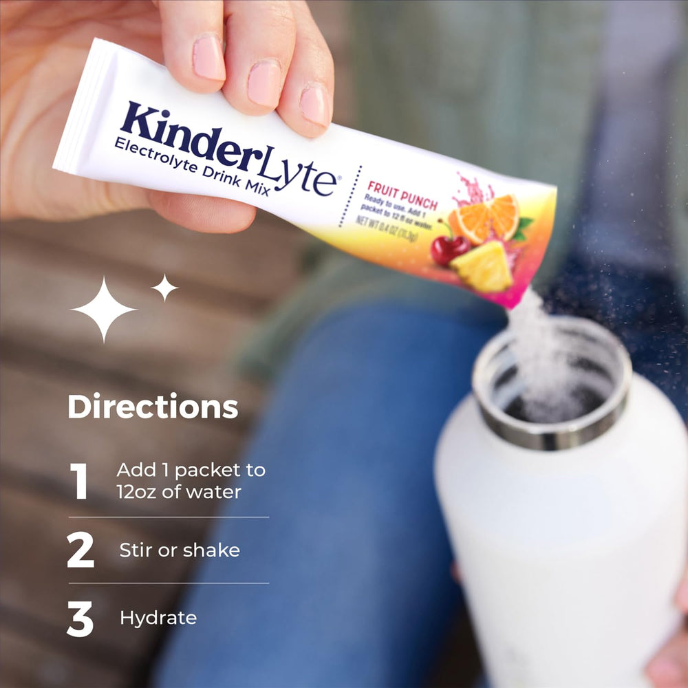 KinderLyte vegan Non-GMO gluten-free electrolyte mix.